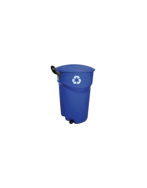 RUBBERMAID Home FG1878130 SOP: Roughneck 32G Wheeled Recycling Bin - Blue Case: 4, Price/CS - [DefendUse.com] - FG1878130 - Rubb