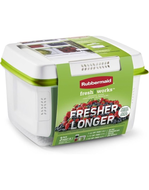 RUBBERMAID Home 2127060 SOP: SET FRSHWRKS 6PC (1MS-1M-1L) -GRN Case: 1, Price/CS - [DefendUse.com] - FG2127060 - Rubbermaid Hous