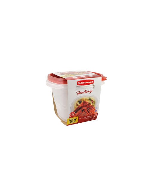 RUBBERMAID Home FG2184982 SOP: TakeAlongs - Deep Square 7 Cup 2/pk - Red Case: 4, Price/CS - [DefendUse.com] - FG2184982 - Rubbe
