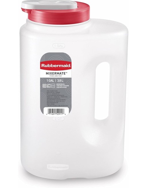 RUBBERMAID Home 2184830 Pitcher - MixerMate 1G/3.78L - Clear/Red Case: 2, Price/CS - [DefendUse.com] - FG2184830 - Rubbermaid Ho