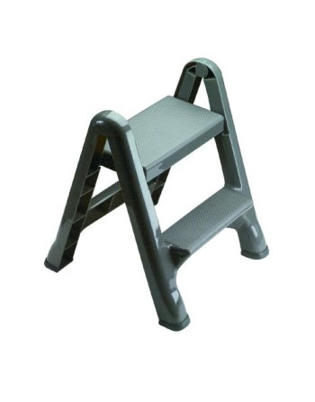 RUBBERMAID Home FG420903CYLND Two-Step Folding Step Stool - Gray Case: 3, Price/CS - [DefendUse.com] - FG420903CYLND - Rubbermai