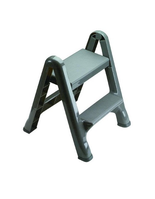 RUBBERMAID Home FG420903CYLND Two-Step Folding Step Stool - Gray Case: 3, Price/CS - [DefendUse.com] - FG420903CYLND - Rubbermai