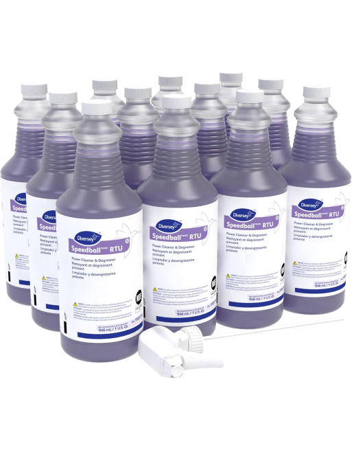 Diversey 95891164 Speedball Power 2000 Heavy-Duty Cleaner & Degreaser, Citrus, Liquid, 1qt. Spray Bottle (Case of 12) - [DefendU Diversey 95891164 Speedball Power 2000 Heavy-Duty Cleaner & Degreaser, Citrus, Liquid, 1qt. Spray Bottle (Case of 12) - [DefendU