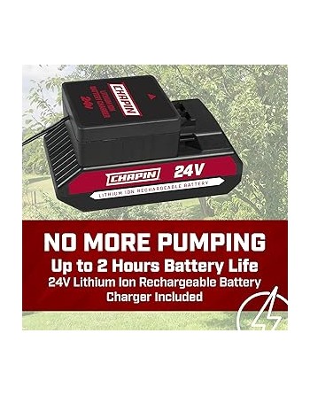 CHAPIN 63924: 4-Gallon (15-Liter) 24 V Battery Backpack Sprayer, Wide Mouth - [DefendUse.com] - 63924 - Chapin Sprayers