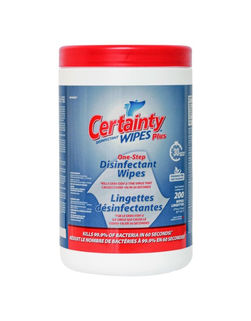 Certainty™ 96200 Disinfecting Wipes - Unscented, 200 ct, Case of 6 - [DefendUse.com] - 96200 - Certainty Plus