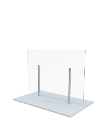 GLOBAL  Freestanding Board Mount Sneeze Guard, 36" W x 36" H - [DefendUse.com] - GCBMSG3636LP - Workplace Social Distancing