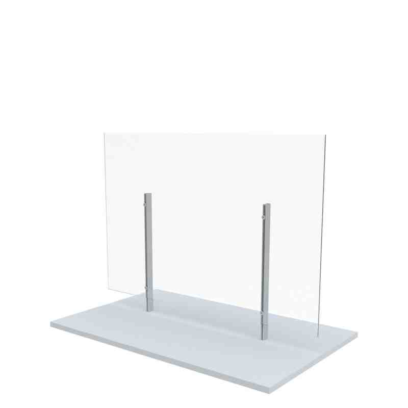 GLOBAL  Freestanding Board Mount Sneeze Guard, 36" W x 36" H - [DefendUse.com] - GCBMSG3636LP - Workplace Social Distancing