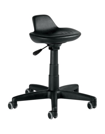 9611-56 BLK | Cleanroom Work Stool, Polyurethane 