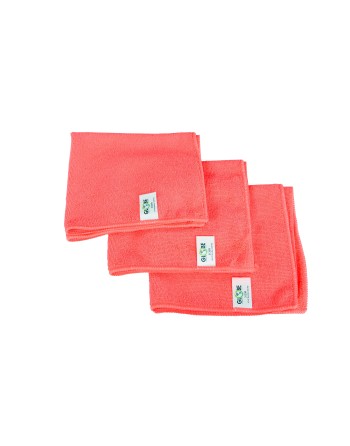 GLOBE Microfiber Cloth, Red, 14 x 14, 10/Pack - [Cleaning Supplies Canada Discounts] - 3131R - [DefendUse.com]