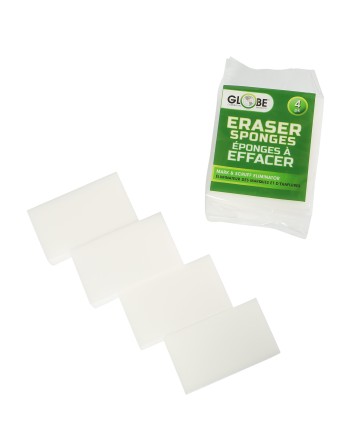 GLOBE Magic Eraser Sponges - Large Pack / 4 Per Bag (36 Bags Per Case) - [DefendUse.com] - 4027 - Sponge Pads