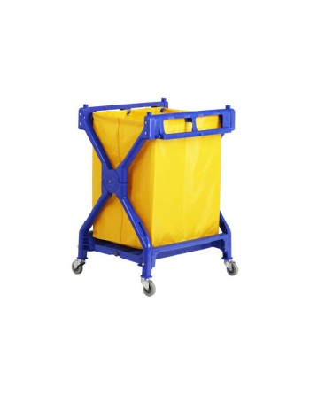 GLOBE 5195 Plastic Laundry X- Frame Cart - Cart With Bag - [DefendUse.com] - 5195 - Globe Commercial Cleaning
