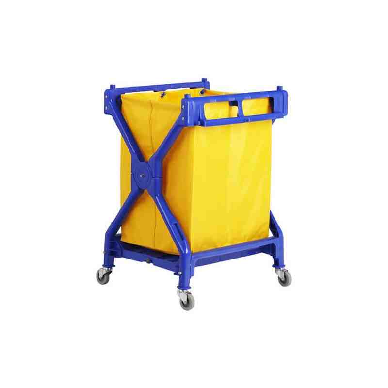 GLOBE 5195 Plastic Laundry X- Frame Cart - Cart With Bag - [DefendUse.com] - 5195 - Globe Commercial Cleaning