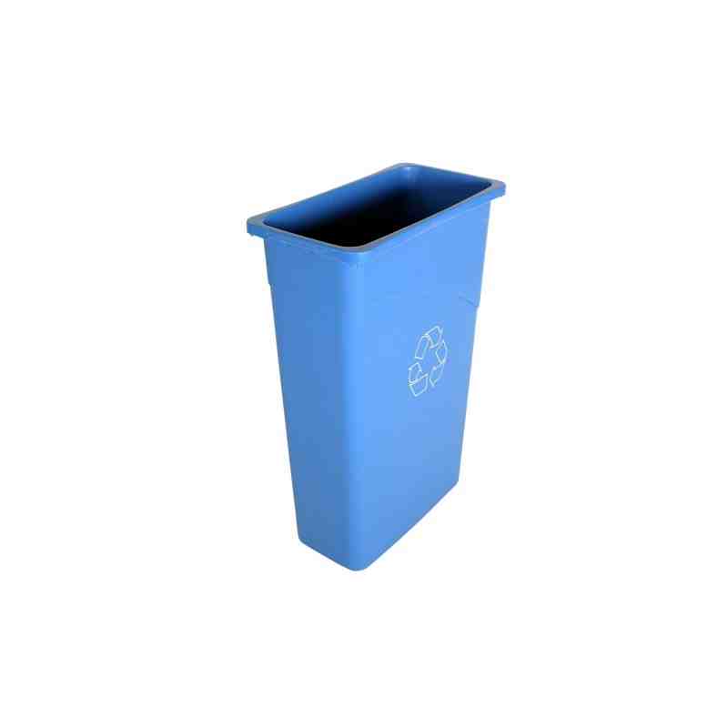 Globe Commercial Products Blue Slim 23-Gallon Container (Rectangle 20x11) - [Cleaning Supplies Canada Discounts] - 9513 - [Defen
