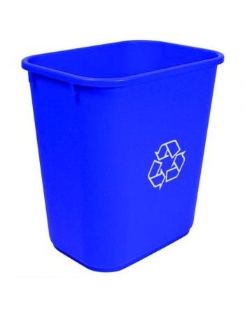 GLOBE, 26 L Soft Wastebaskets - Recycling Blue - [DefendUse.com] - 9756BLU - Wastebasket