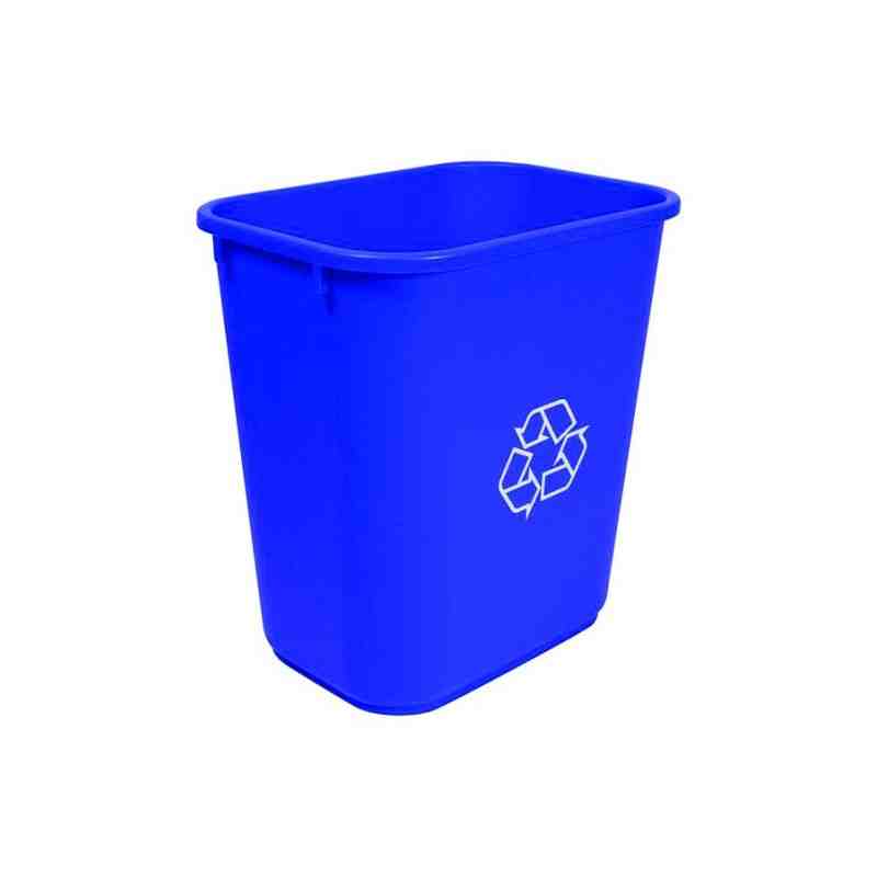 GLOBE, 26 L Soft Wastebaskets - Recycling Blue - [DefendUse.com] - 9756BLU - Wastebasket