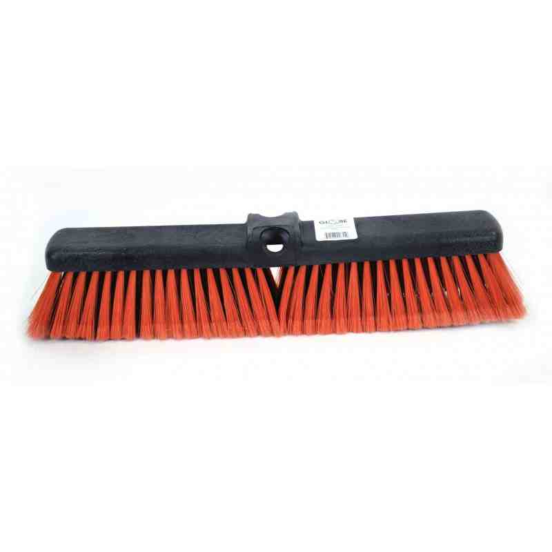 GLOBE 18 Inch Medium Plastic Block Push-broom - Red, Case of 6 - [Cleaning Supplies Canada Discounts] - 5055R - [DefendUse.com]