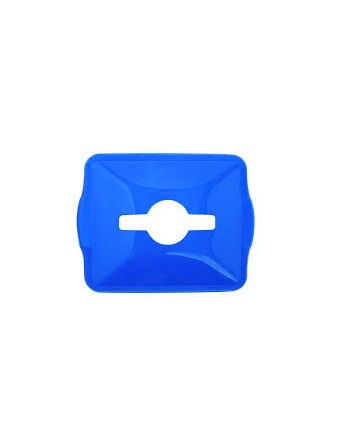 Lids for Curbside Recycle Bins Quick-Drop Slotted Hole - Blue 10 Per Pack, Price Per EA - [Cleaning Supplies Canada Discounts] -
