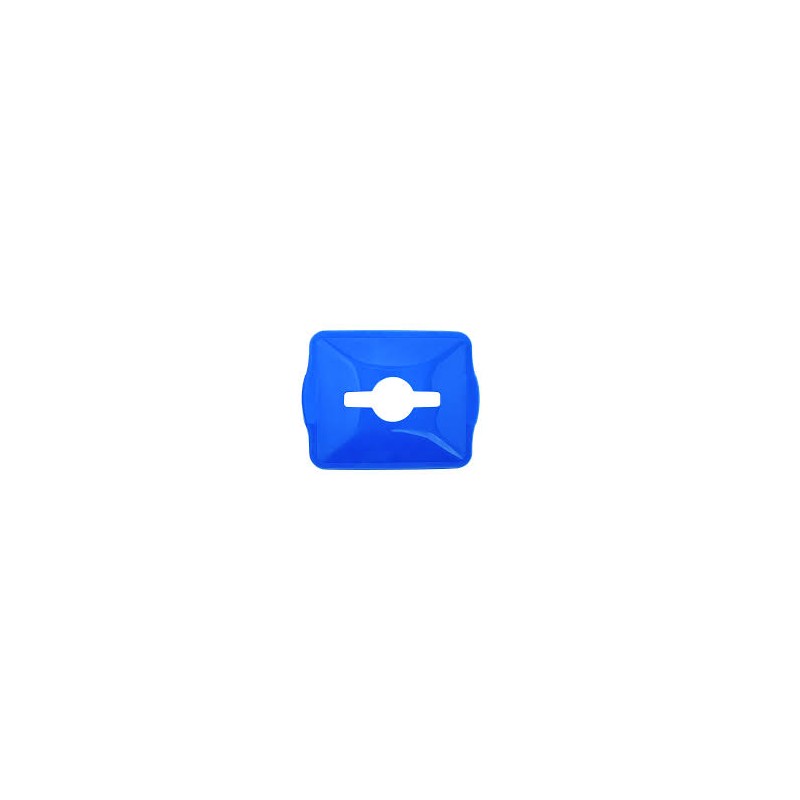 Lids for Curbside Recycle Bins Quick-Drop Slotted Hole - Blue 10 Per Pack, Price Per EA - [Cleaning Supplies Canada Discounts] -