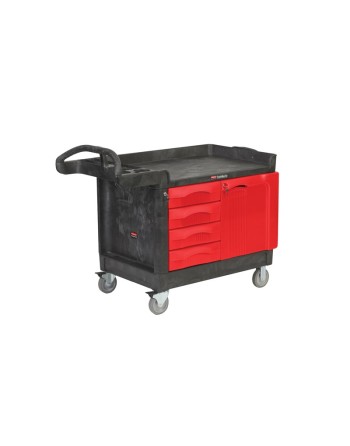 RUBBERMAID  Trademaster™ Mobile Cabinets & Work Centres, 4 Drawers, 49" L x 26-1/4" W x 38" H, Black - [Cleaning Supplies Canada