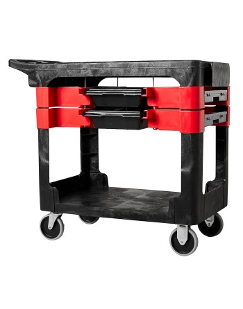 RUBBERMAID  Maintenance Tool Cart, 2 Drawers, 38" L x 19-1/4" W x 33-3/8" H, Black - [Cleaning Supplies Canada Discounts] - FG61
