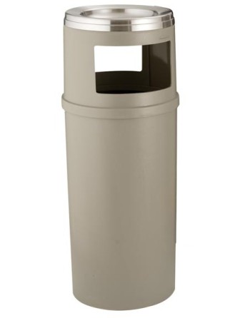 RUBBERMAID  Round Ash Tray & Waste Receptacle Capacity: 21 US gal. - [Cleaning Supplies Canada Discounts] - FG818288BEIG - [Defe