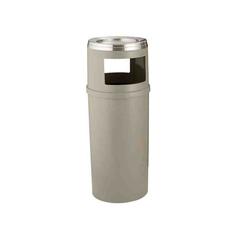 RUBBERMAID  Round Ash Tray & Waste Receptacle Capacity: 21 US gal. - [Cleaning Supplies Canada Discounts] - FG818288BEIG - [Defe