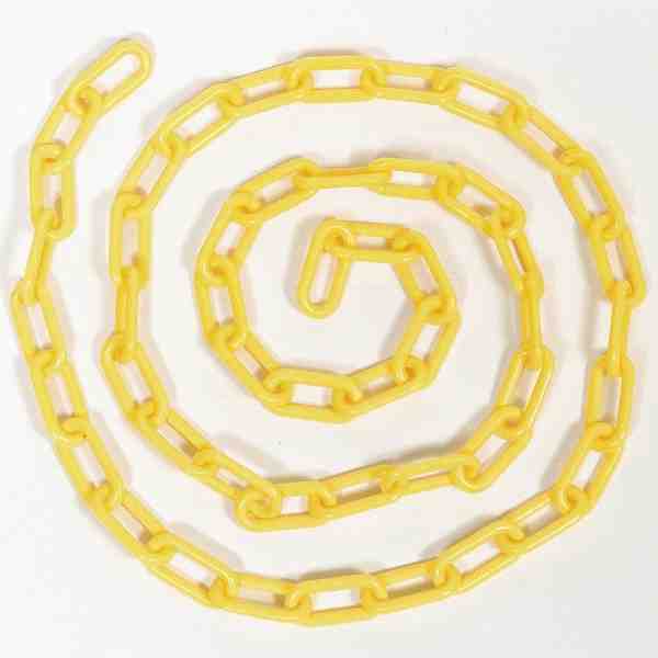 Rubbermaid FG618400YEL 20' Yellow Wet Floor Barrier Chain - [Cleaning Supplies Canada Discounts] - FG618400YEL - [DefendUse.com]
