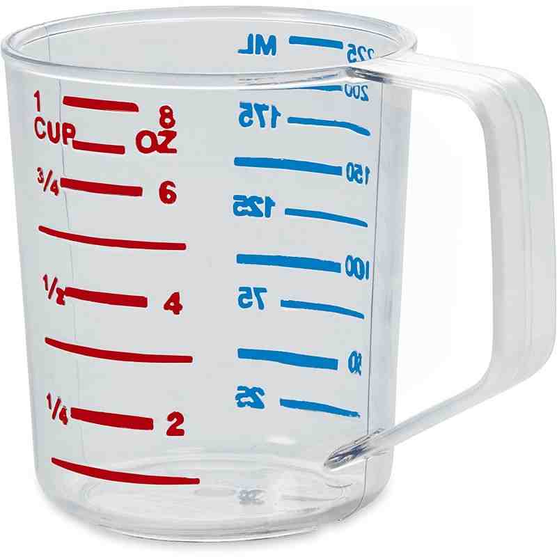 Rubbermaid FG321000CLR Bouncer 1 Cup Clear Polycarbonate Plastic Measuring Cup - [Cleaning Supplies Canada Discounts] - FG321000