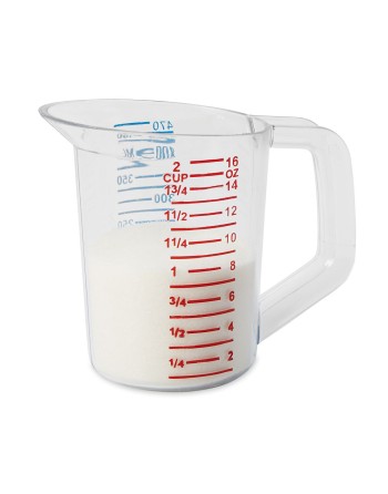 Rubbermaid FG321500CLR Bouncer 1 Pint Clear Polycarbonate Plastic Measuring Cup - [Cleaning Supplies Canada Discounts] - FG32150