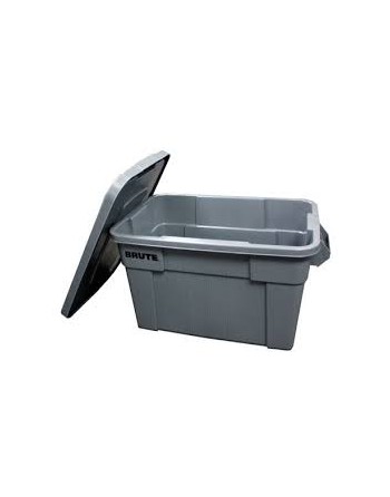 Rubbermaid Commercial Products Brute Tote Storage Container With Lid, 20- Gallon, Gray (FG9S3100GRAY) - [DefendUse.com] - FG9S31