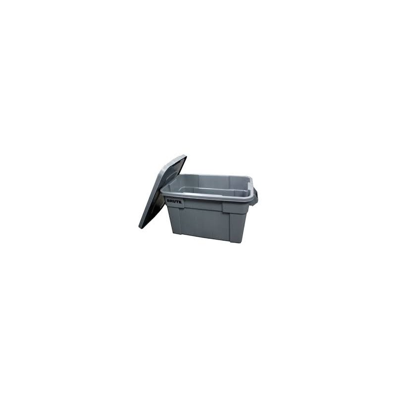 Rubbermaid Commercial Products Brute Tote Storage Container With Lid, 20- Gallon, Gray (FG9S3100GRAY) - [DefendUse.com] - FG9S31