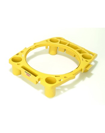 Rubbermaid FG9W8700YEL Brute 44 Gallon Yellow Rim Caddy - [DefendUse.com] - FG9W8700YEL - Caddy & Accesories