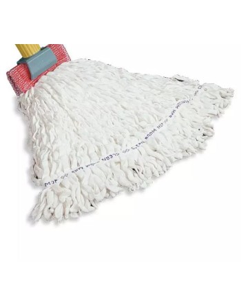 Rubbermaid FGT30100WH00 Large Looped-End Clean Room Mop Head - 5" Headband, Rayon/Polyester, White - [Cleaning Supplies Canada D