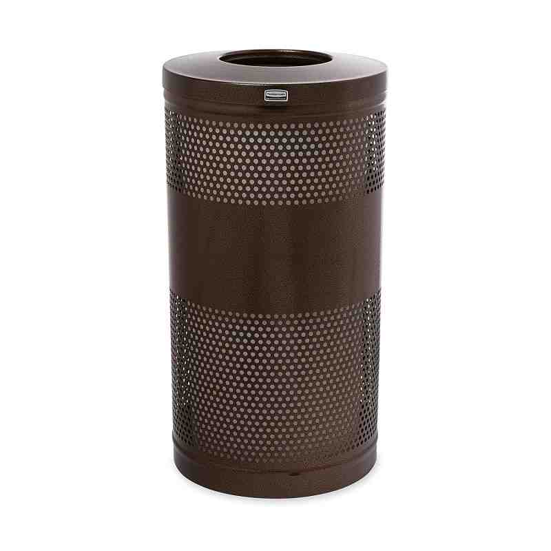 Rubbermaid Commercial Products FGS3ETHBZPL Classics Series Recycling Receptacle (Open Top, 25 Gallon, Bronze) - [DefendUse.com] 