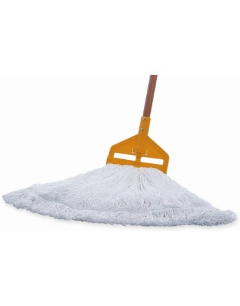Rubbermaid FGT20006WH00 White 20 oz. Nylon Finish Loop Mop Head with 1" Headband, Case of 6 - [Cleaning Supplies Canada Discount