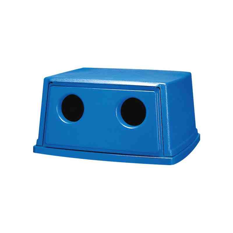 Rubbermaid Glutton Bottle & Can Recycling Top fits 256B - Dark Blue, 1/EA - [Cleaning Supplies Canada Discounts] - FG256L00DBLUE