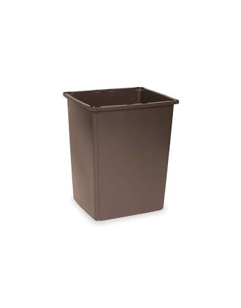 Rubbermaid FG256B00BRN Glutton 56 Gallon Brown Square Trash Can - [Cleaning Supplies Canada Discounts] - FG256B00BRN - [DefendUs
