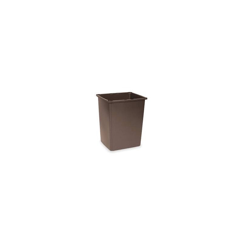 Rubbermaid FG256B00BRN Glutton 56 Gallon Brown Square Trash Can - [Cleaning Supplies Canada Discounts] - FG256B00BRN - [DefendUs