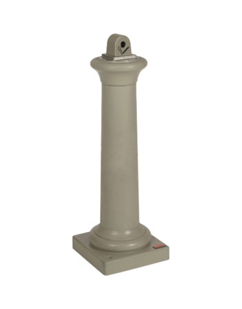 Rubbermaid Commercial Sandstone GroundsKeeper Tuscan Receptacle, 13-Inch Square x 38.38-Inch Height (FG9W3000SSTON) - [DefendUse