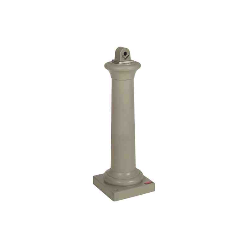 Rubbermaid Commercial Sandstone GroundsKeeper Tuscan Receptacle, 13-Inch Square x 38.38-Inch Height (FG9W3000SSTON) - [DefendUse