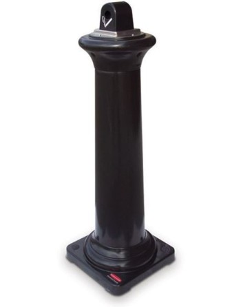 Rubbermaid Commercial Groundskeeper Tuscan Smokers Station, Iron, Black (FG9W3000BLA) - [DefendUse.com] - FG9W3000BLA - Smoking/
