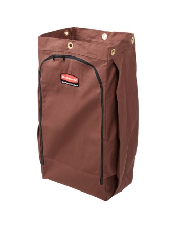 Housekeeping Cart Canvas Vinyl Lined Bag - 30G High Capacity - Brown[9T04], Each - [Cleaning Supplies Canada Discounts] - 196688
