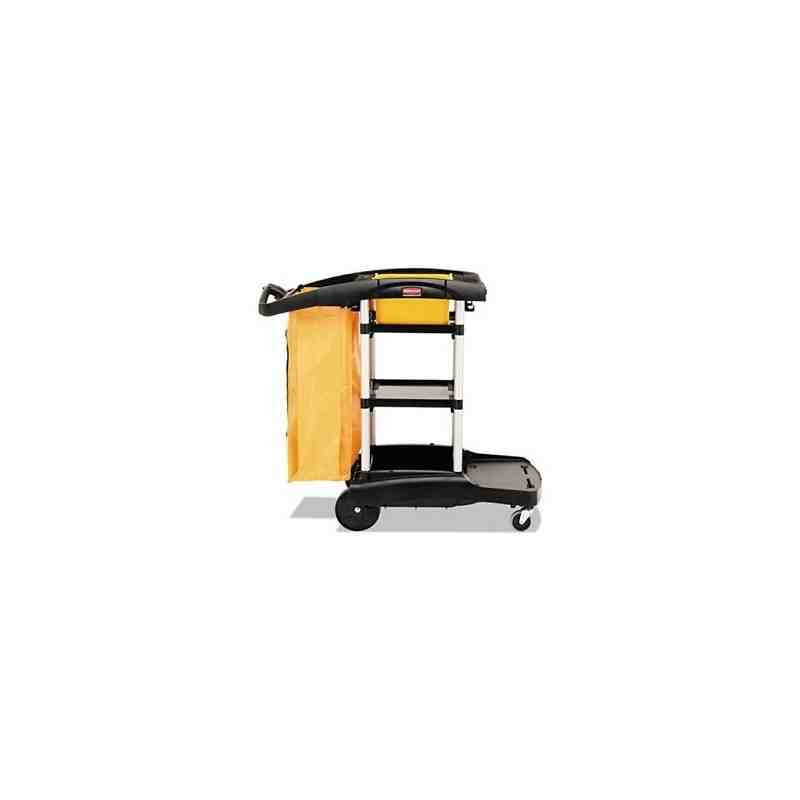 Rubbermaid FG9T7200BLA High Capacity Janitor Cart - [DefendUse.com] - FG9T7200BLA - Janitor Carts