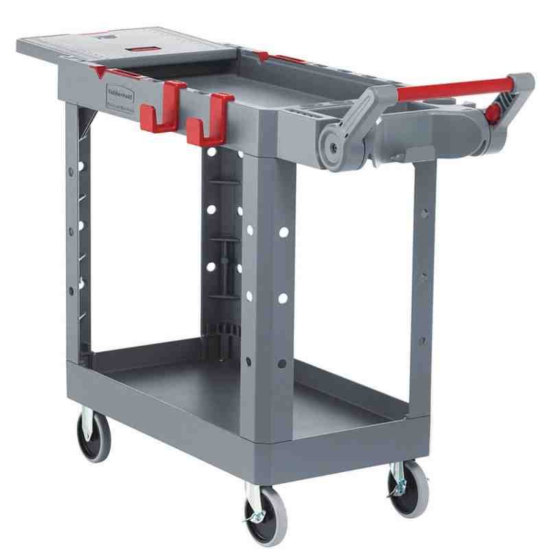 Rubbermaid 1997207 Heavy Duty Adaptable Utility Cart, Gray, Small, 46.20" Height, 36.00" Width - [DefendUse.com] - 1997207 - Uti