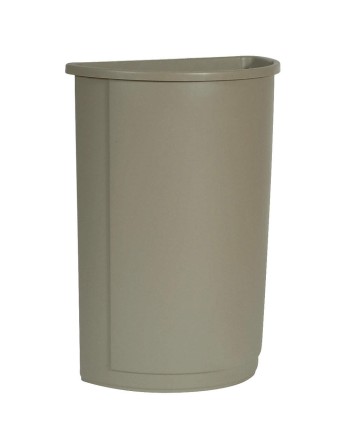 Rubbermaid FG352000BEIG Untouchable 21 Gallon Beige Half Round Trash Can - [Cleaning Supplies Canada Discounts] - FG352000BEIG -