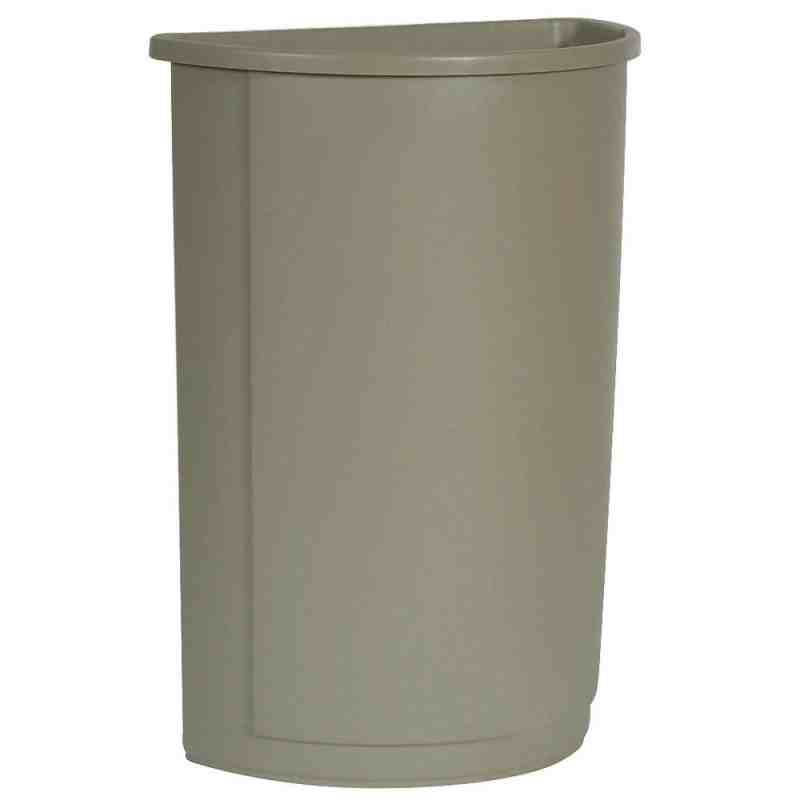 Rubbermaid FG352000BEIG Untouchable 21 Gallon Beige Half Round Trash Can - [Cleaning Supplies Canada Discounts] - FG352000BEIG -