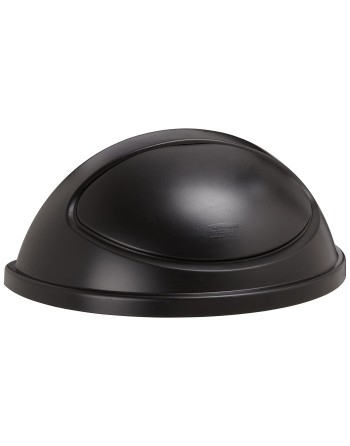 Rubbermaid FG362000BLA Untouchable 21 Gallon Black Half Round Trash Can Lid with Swing Door - [Cleaning Supplies Canada Discount
