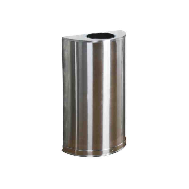 Rubbermaid FGSO12SSSPL Open Top Indoor Waste Receptacle - [DefendUse.com] - FGSO12SSSPL - Half Rounds Series