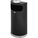 RUBBERMAID  Decorative Series Ash Tray & Waste Receptacle Capacity: 9 US gal. - [DefendUse.com] - FGSO8SU20PLBK - Half Rounds Se
