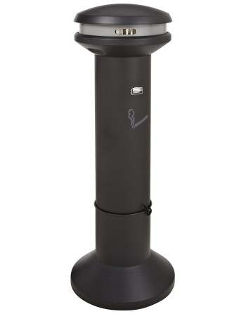 Rubbermaid FG9W3400BLA Infinity Black Ultra-High-Capacity Free Standing Cigarette Receptacle - [DefendUse.com] - FG9W3400BLA - S